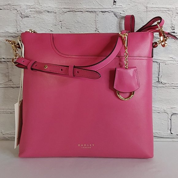 'RADLEY LONDON' 'SCOTTIE' LEATHER TOP ZIP CROSSBODY BAG CONCEAL KEY FOB - Picture 9 of 16